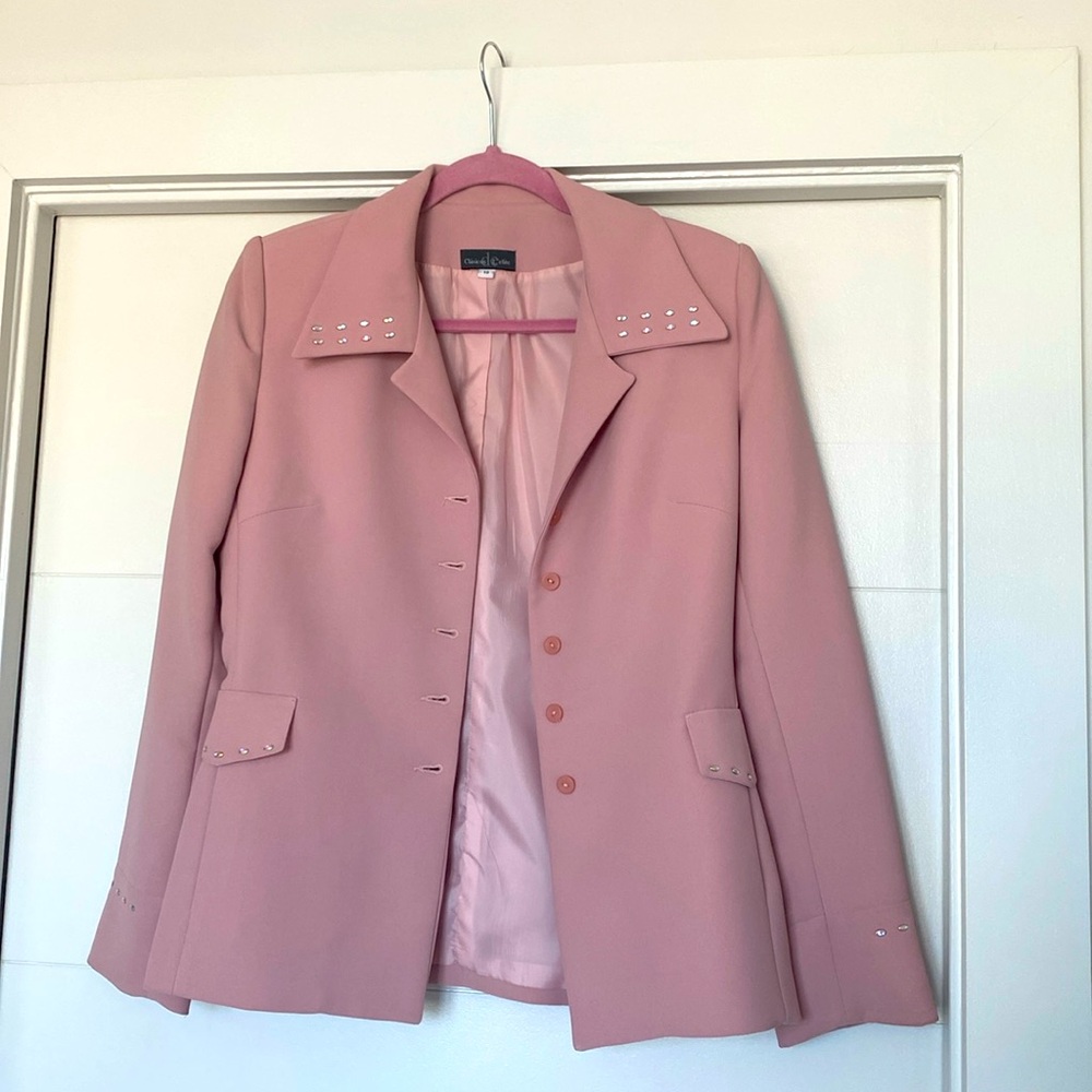 Elegant soft pink Blazor and Pants set